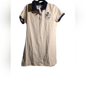 PINK Victoria's Secret Cream Polo with Navy Trim dress BNWT